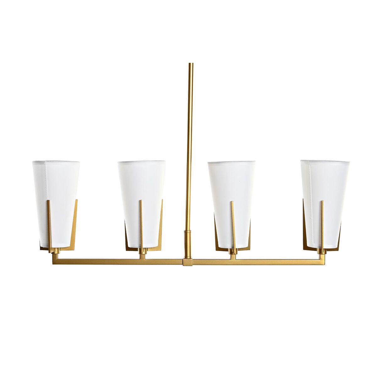 Candeeiro de teto DKD Home Decor Dourado Branco (67 x 14 x 22 cm)