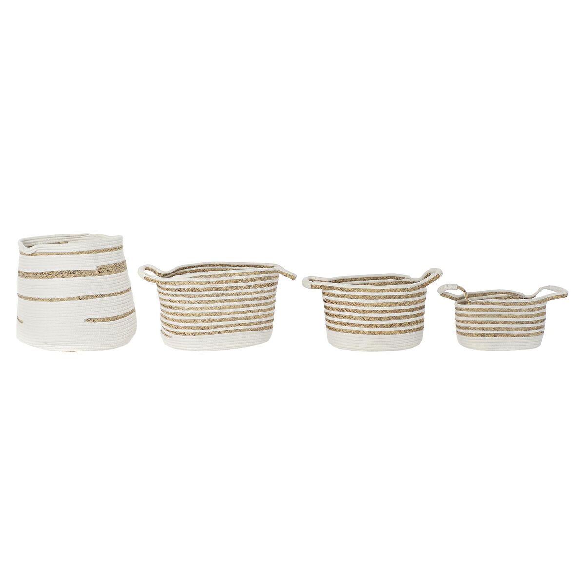 Conjunto de Cestas DKD Home Decor Zostera marina Boho 36 x 36 x 34 cm