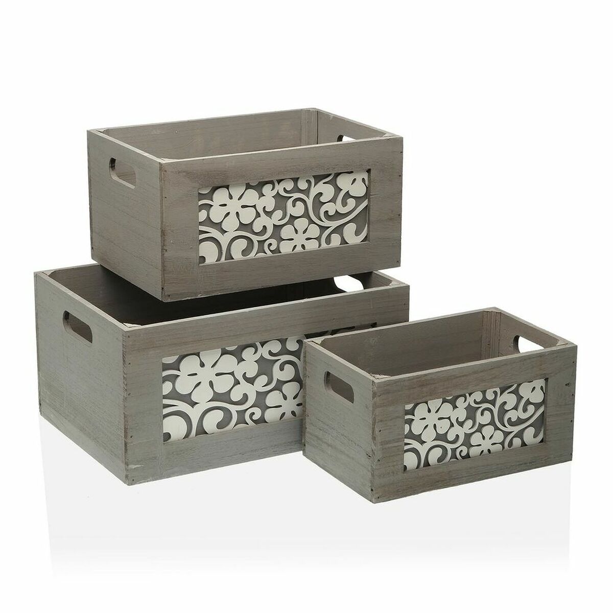 Conjunto de Caixas de Organização Empilháveis Versa 26 x 18 x 36 cm