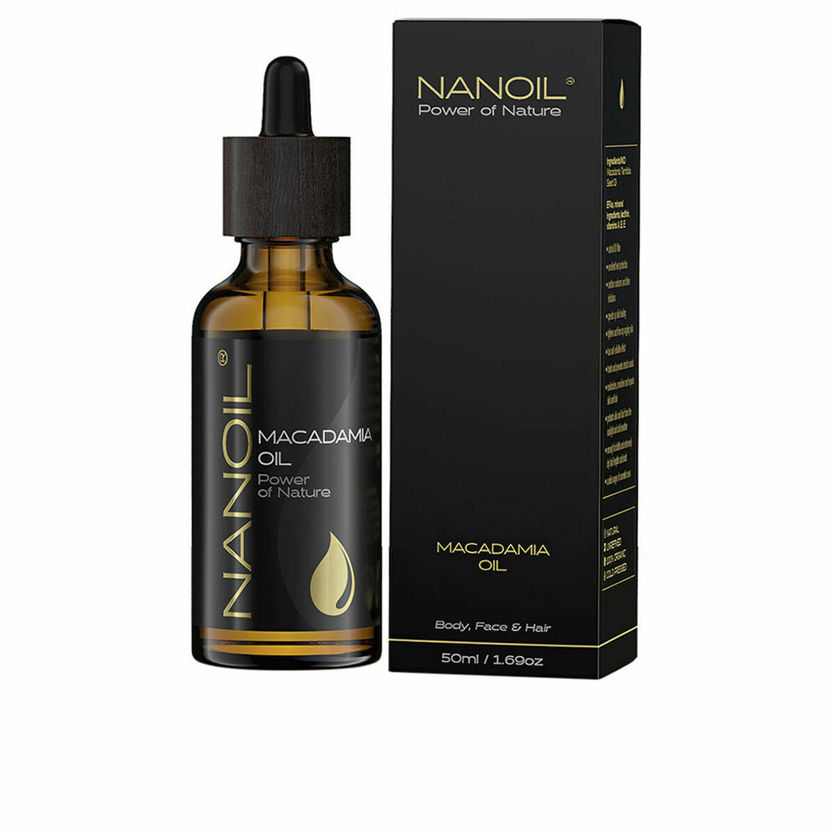 Óleo de Banho Nanoil Power Of Nature 50 ml Óleo de nozes de macadâmia