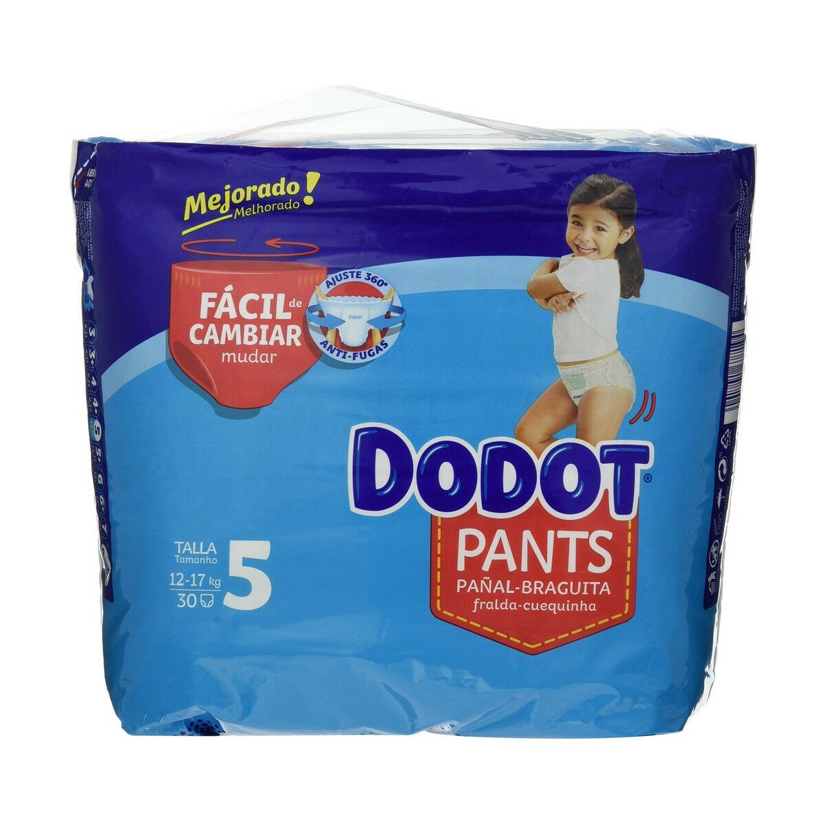 Fraldas descartáveis Dodot Dodot Pants Tamanho 5 12-17 kg 30 Unidades