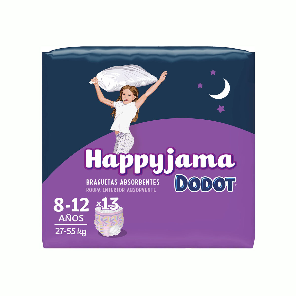 Fraldas descartáveis Dodot Happyjama 8-12 Anos Cuequinha Tamanho 8 13 Unidades