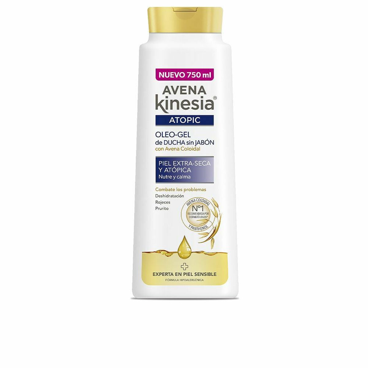 Gel de duche Avena Kinesia Avena Topic 750 ml Sem Sabão