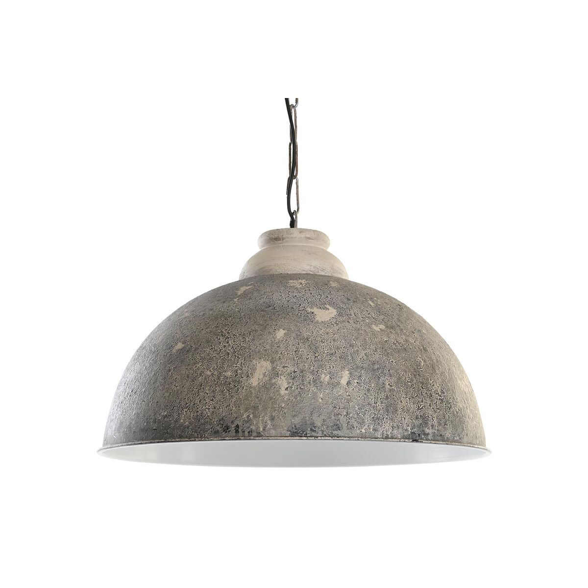 Candeeiro de teto DKD Home Decor Preto Cinzento Madeira Metal 50 W 61 x 61 x 37 cm