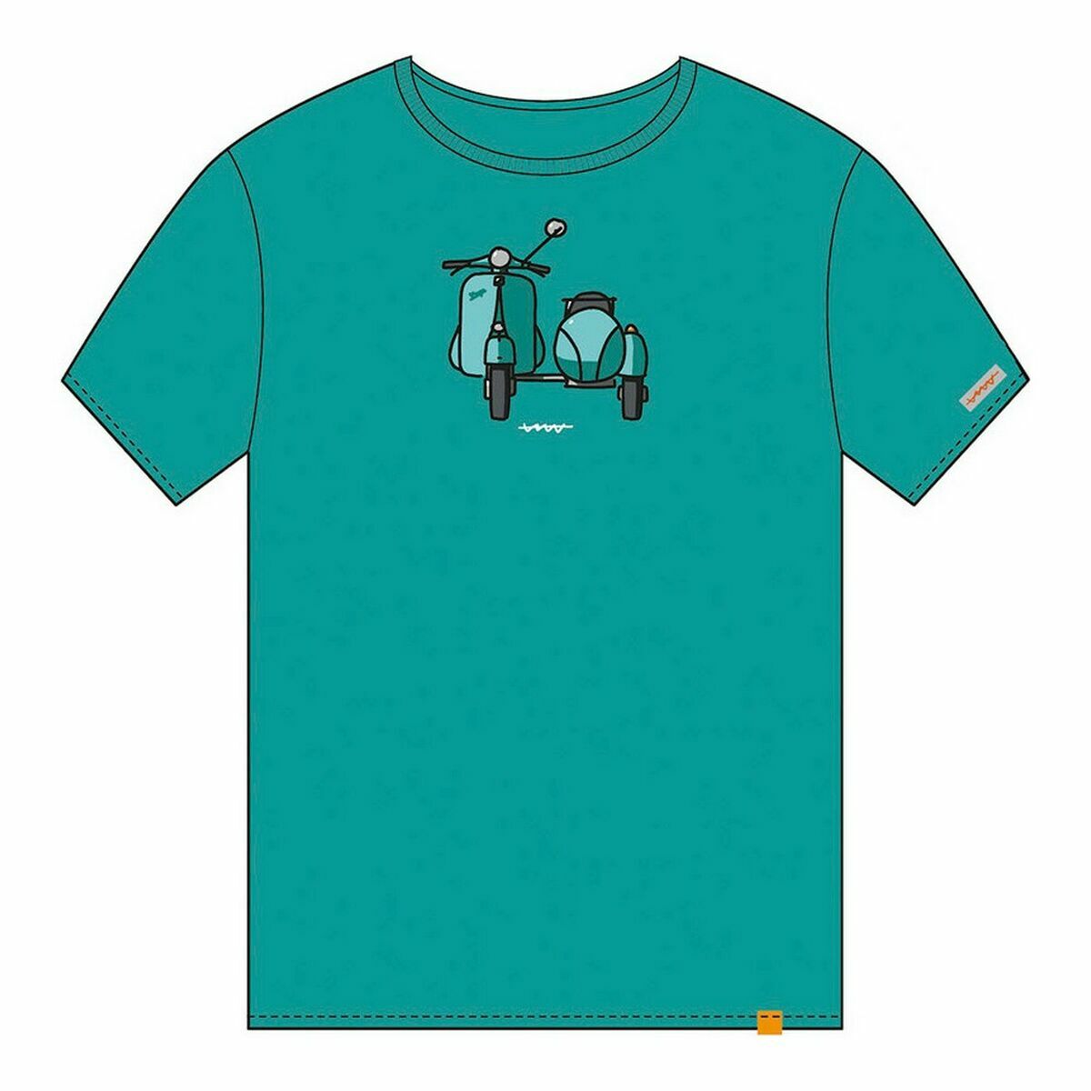 Camisola de Manga Curta Cállate la Boca Turquesa Sidecar