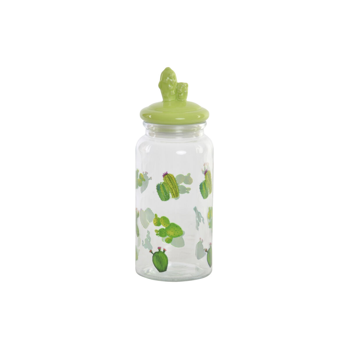 Bote DKD Home Decor Cerâmica Cristal Catos PE Boho (1400 ml) (10,5 x 28 cm)