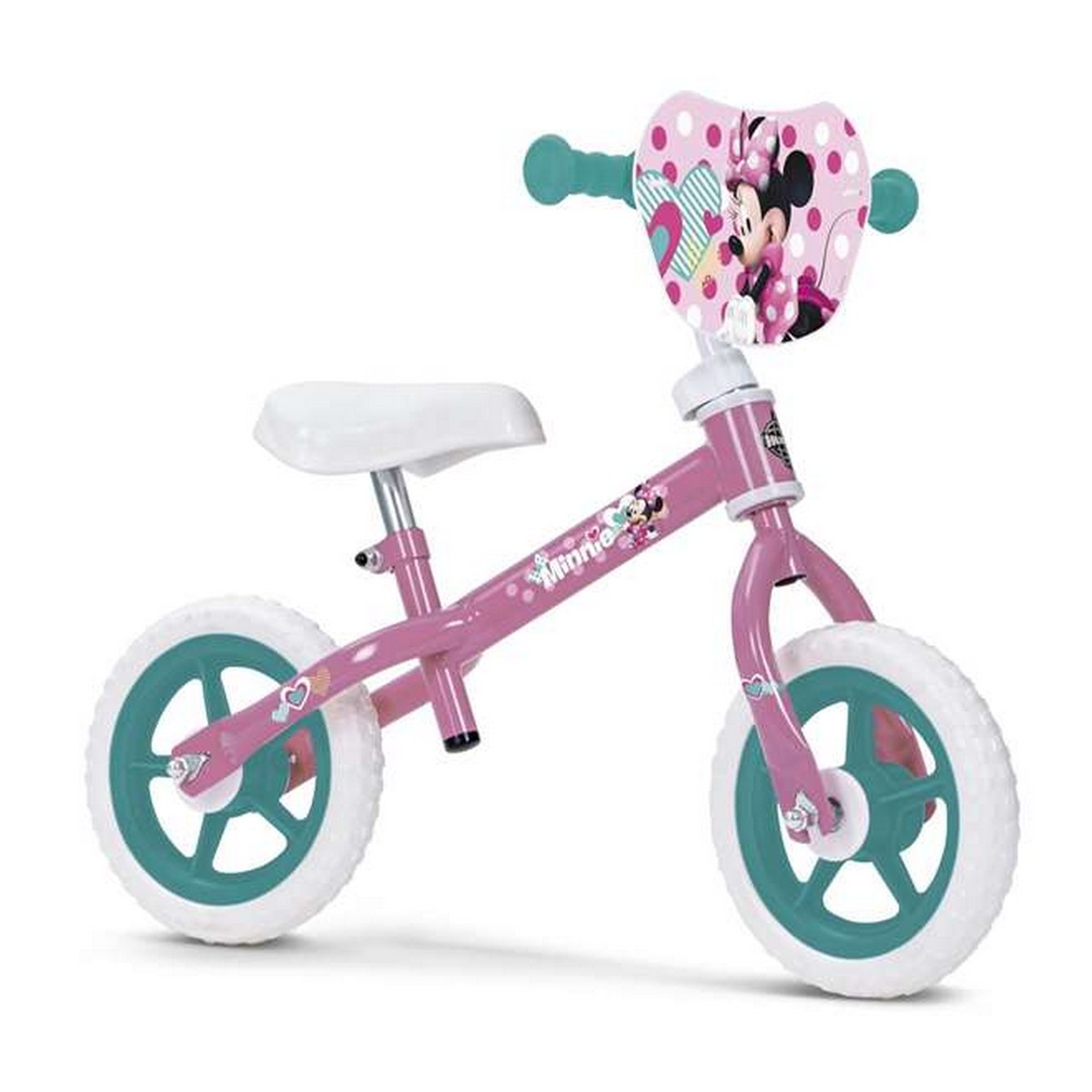 Bicicleta Infantil Minnie Mouse 10" Sem Pedais Cor de Rosa