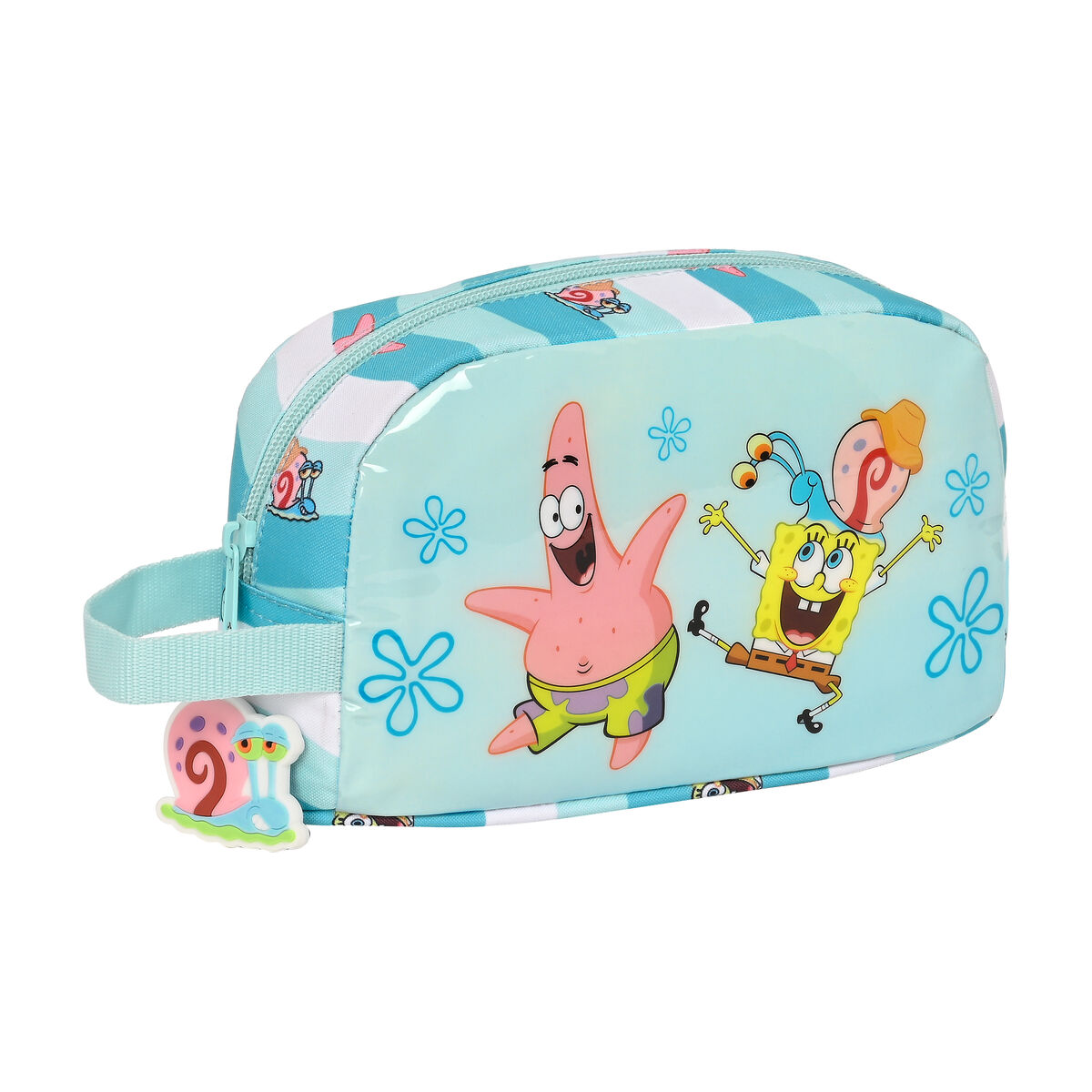 Porta-merendas Térmico Spongebob Stay positive Azul Branco (21.5 x 12 x 6.5 cm)