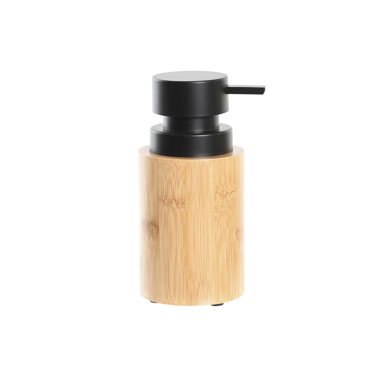 Dispensador de Sabão DKD Home Decor Preto Natural Bambu Polipropileno Loft 8 x 8 x 16 cm