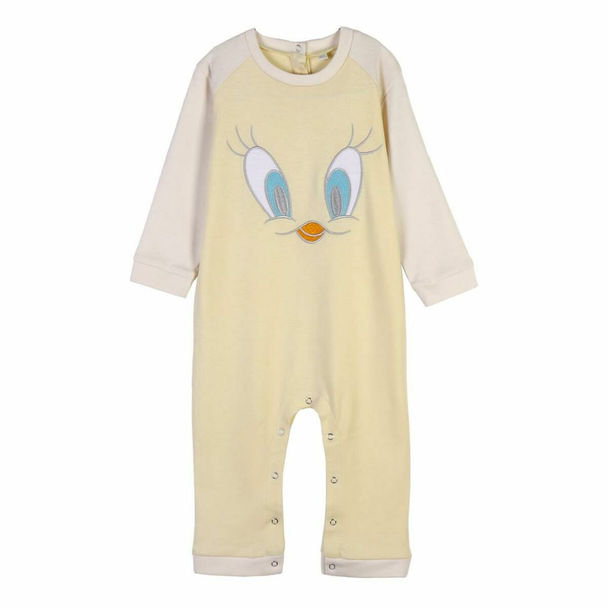 Babygrow de Manga Comprida para Bebé Looney Tunes Cinzento Amarelo