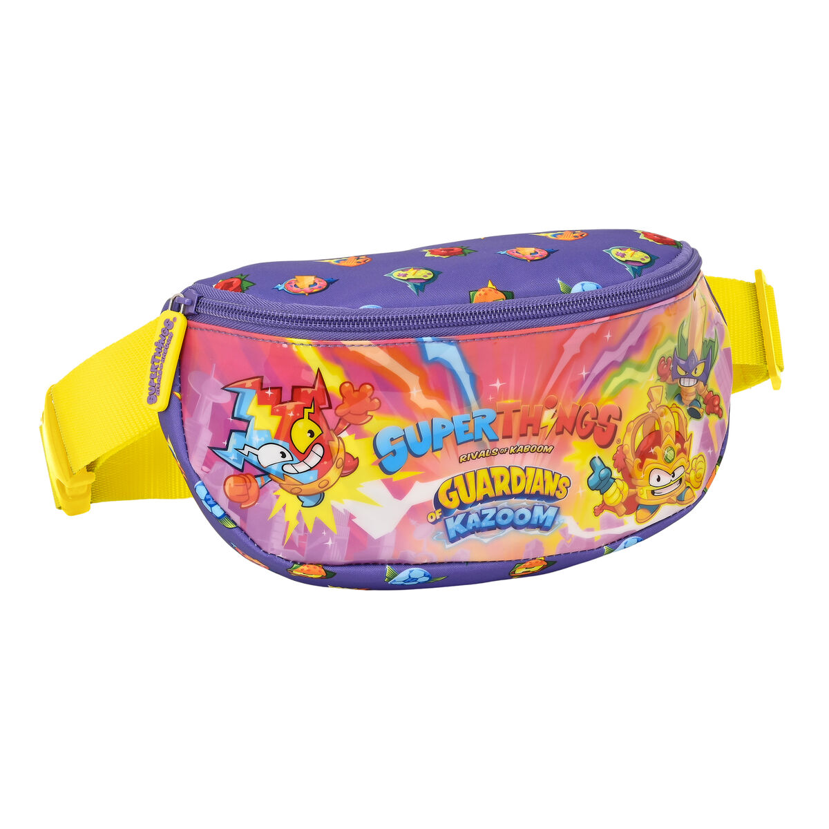 Bolsa de Cintura SuperThings Guardians of Kazoom Amarelo Roxo 23 x 14 x 9 cm