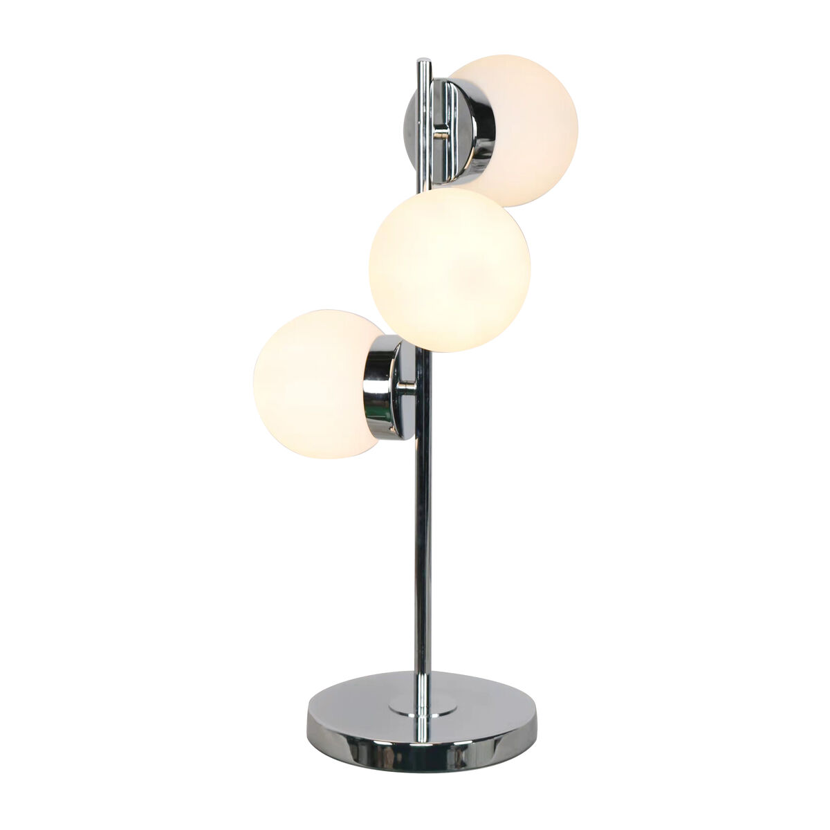 Lâmpada de mesa DKD Home Decor 26 x 26 x 59 cm Cristal Prateado Metal Branco 220 V 50 W 23 x 23 x 49 cm