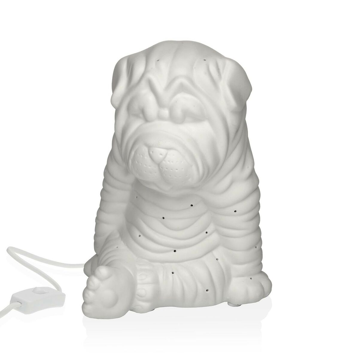 Lâmpada de mesa Versa Cão Porcelana (17,1 x 19,6 x 15 cm)