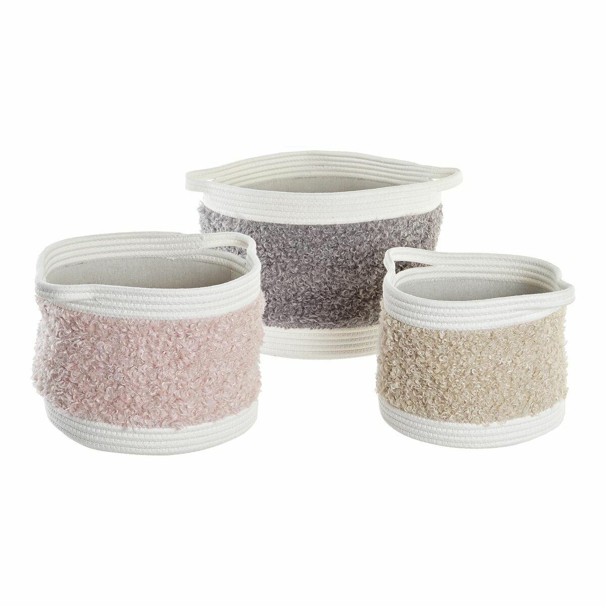 Conjunto de Cestas DKD Home Decor Infantil 34 x 34 x 27 cm