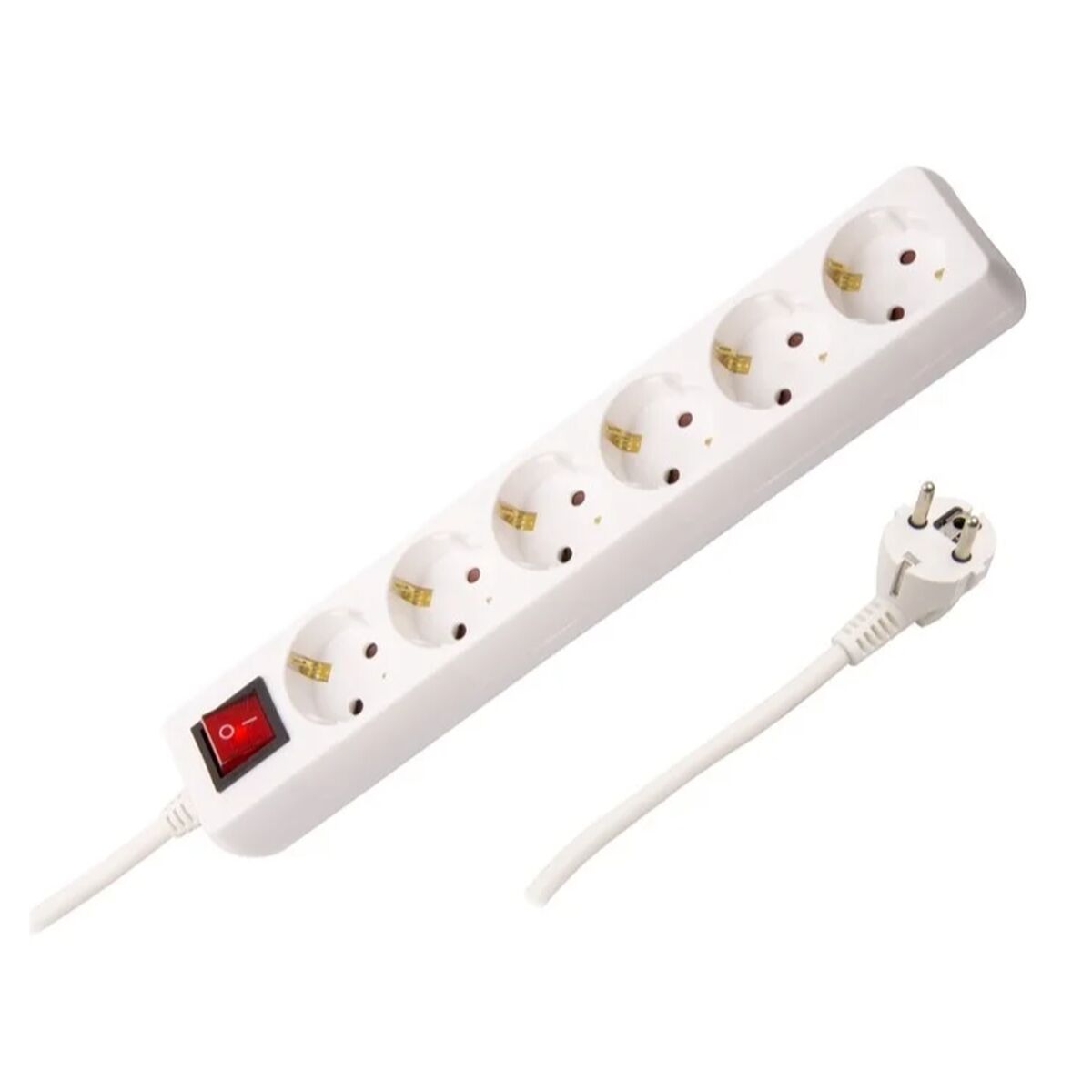 Extensão com 6 Tomadas com Interruptor Silver Electronics 9636