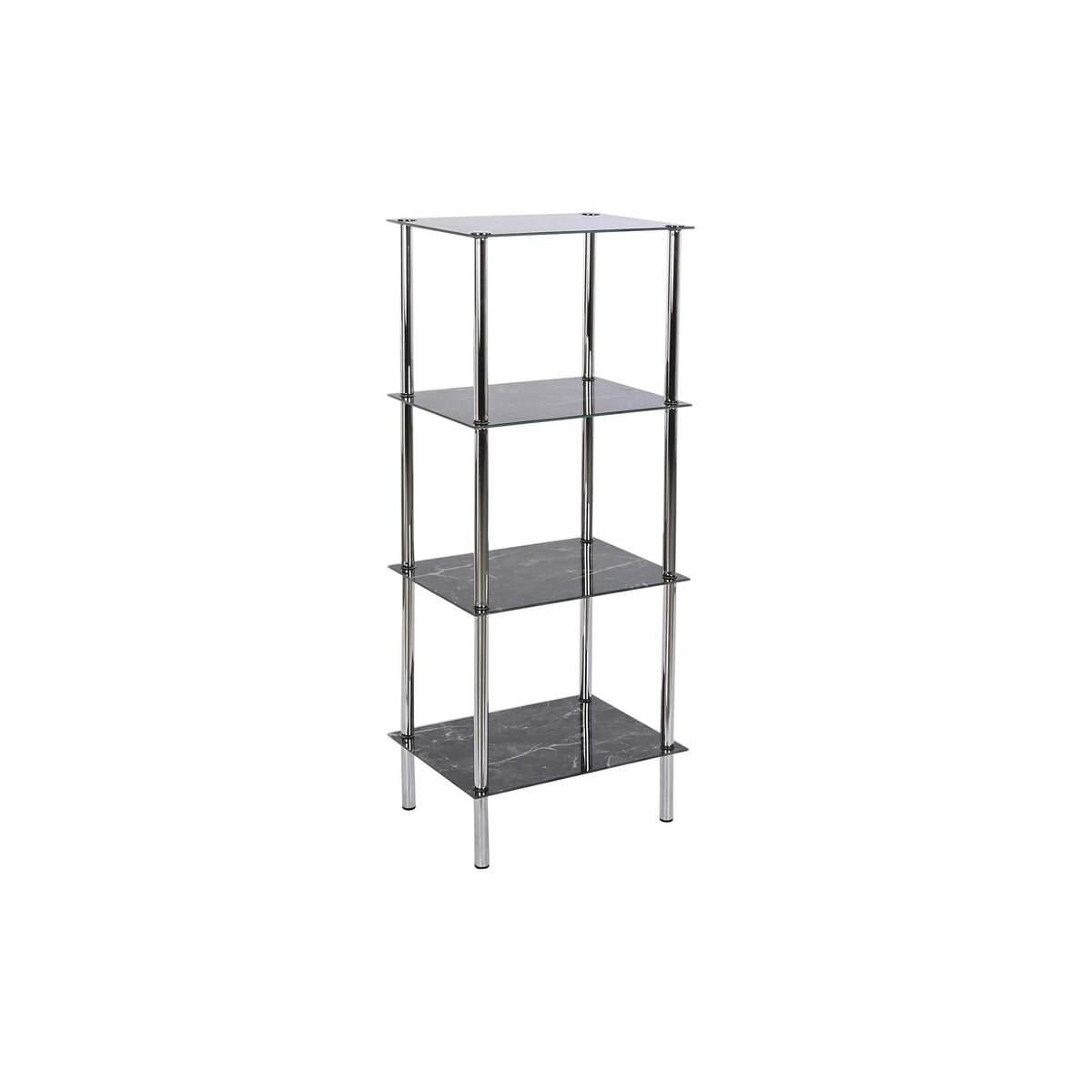 Prateleira de Casa de Banho DKD Home Decor Cristal Aço (40 x 30 x 105 cm)