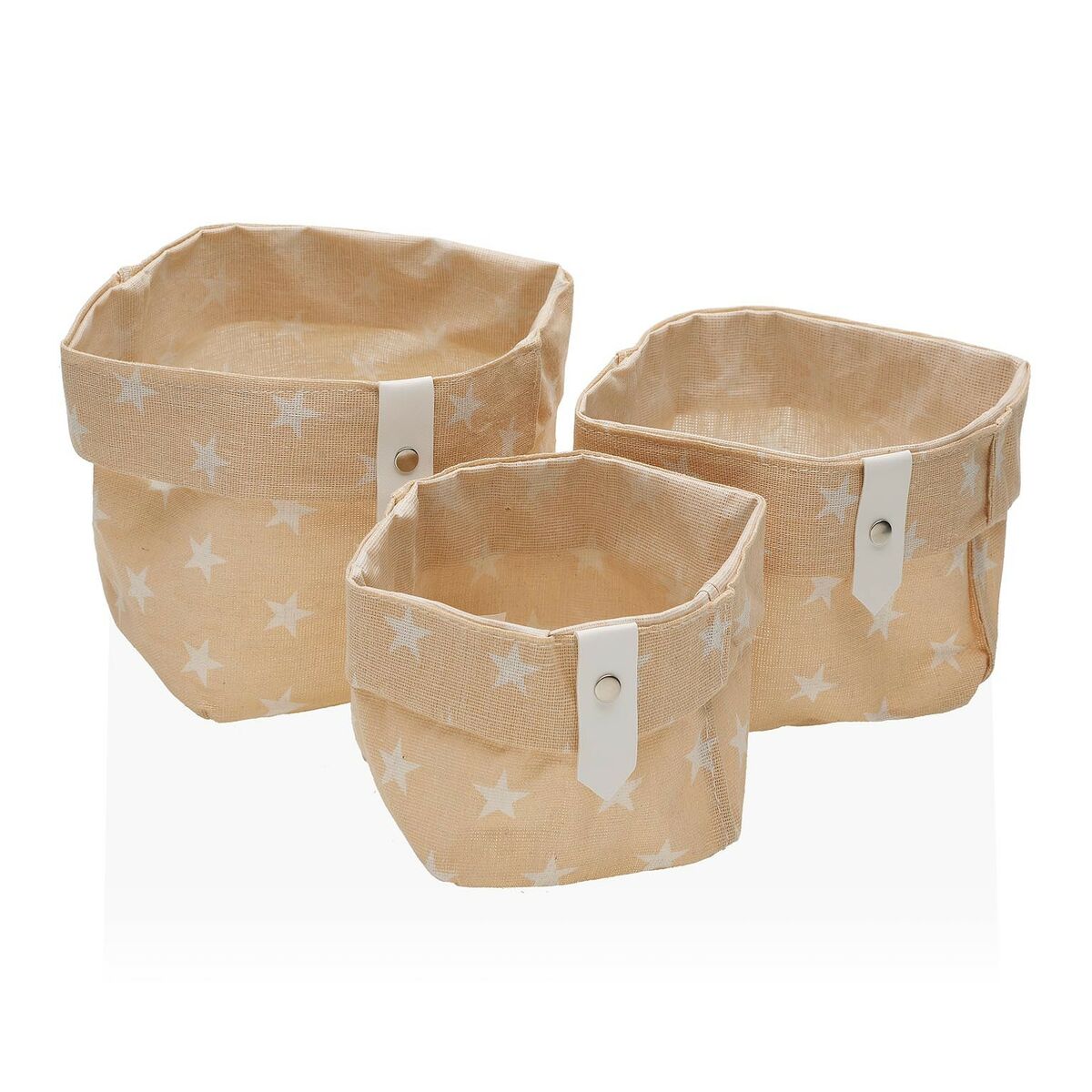 Conjunto de Caixas de Organização Empilháveis Versa Stars 10 x 10 x 10 cm 14 x 14 x 14 cm 12 x 12 x 12 cm