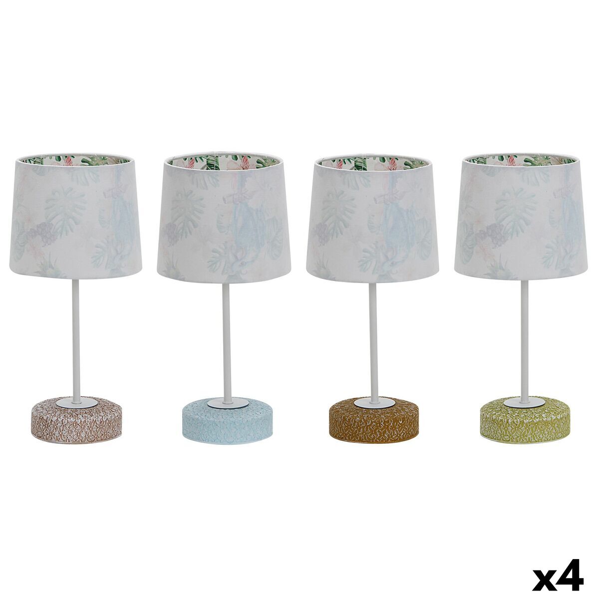 Lâmpada de mesa DKD Home Decor Cerâmica 16 x 16 x 33 cm Multicolor 220 V 25 W 4 Peças