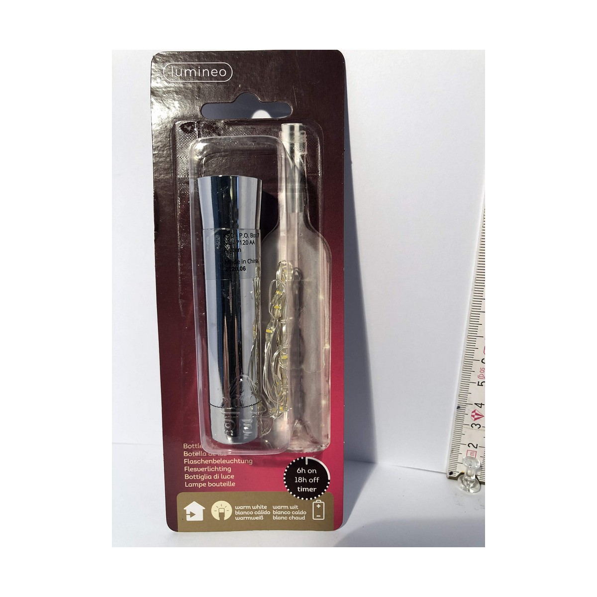 Rolha Decorativa para Garrafas com LED Lumineo Preto