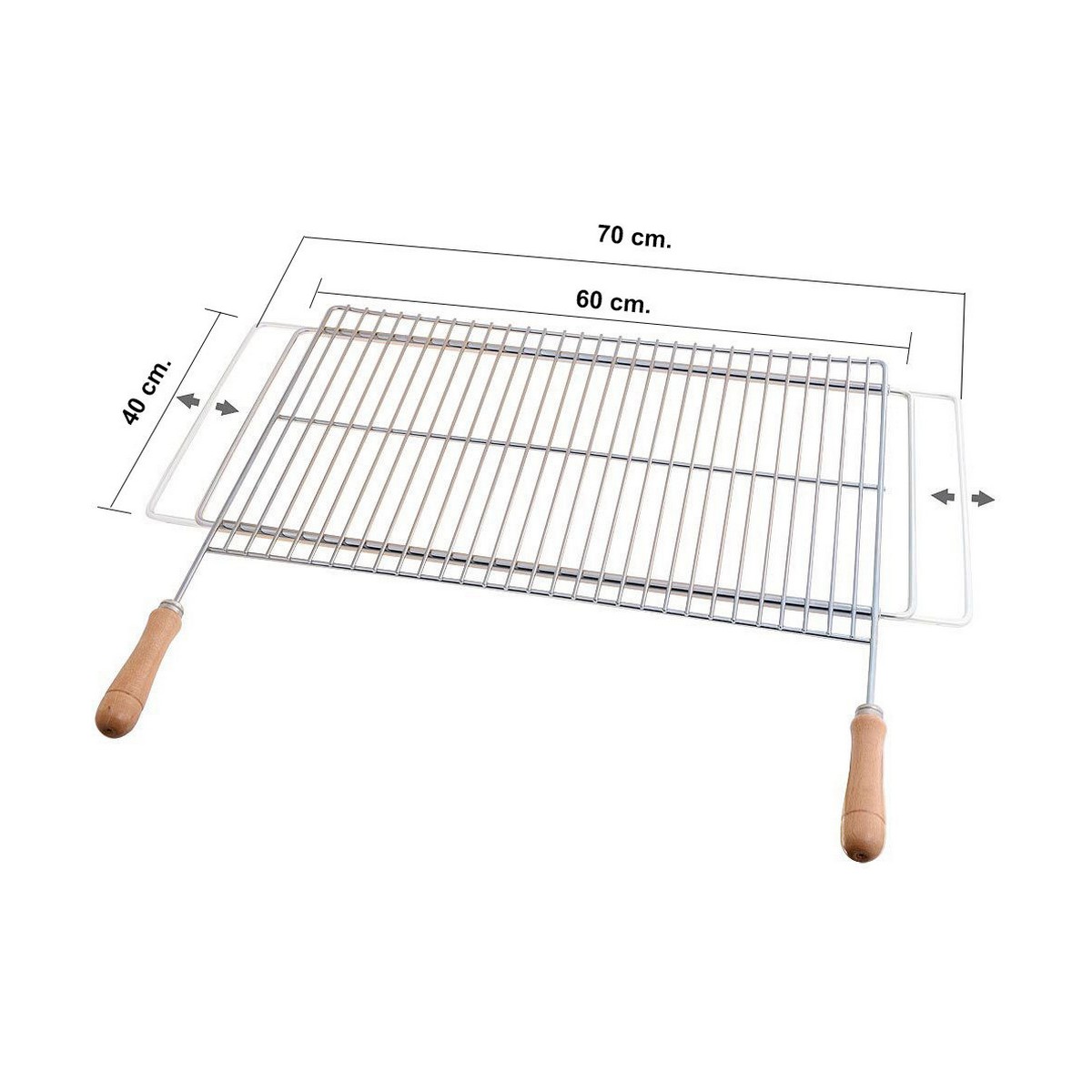 Grelhador Sauvic Aço galvanizado 60 x 40 cm