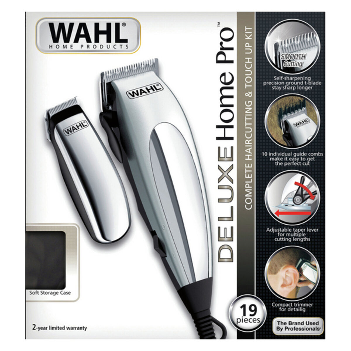 Aparador de Cabelo-Máquina de Barbear Wahl 79305-1316 Prateado