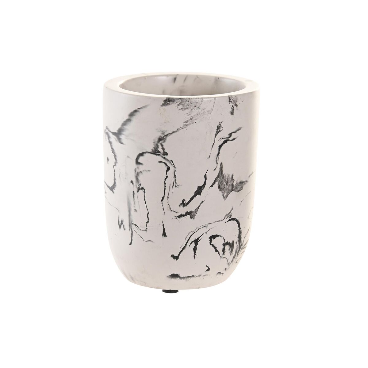 Copo DKD Home Decor Branco Preto Cimento 7 X 7 X 9,5 CM