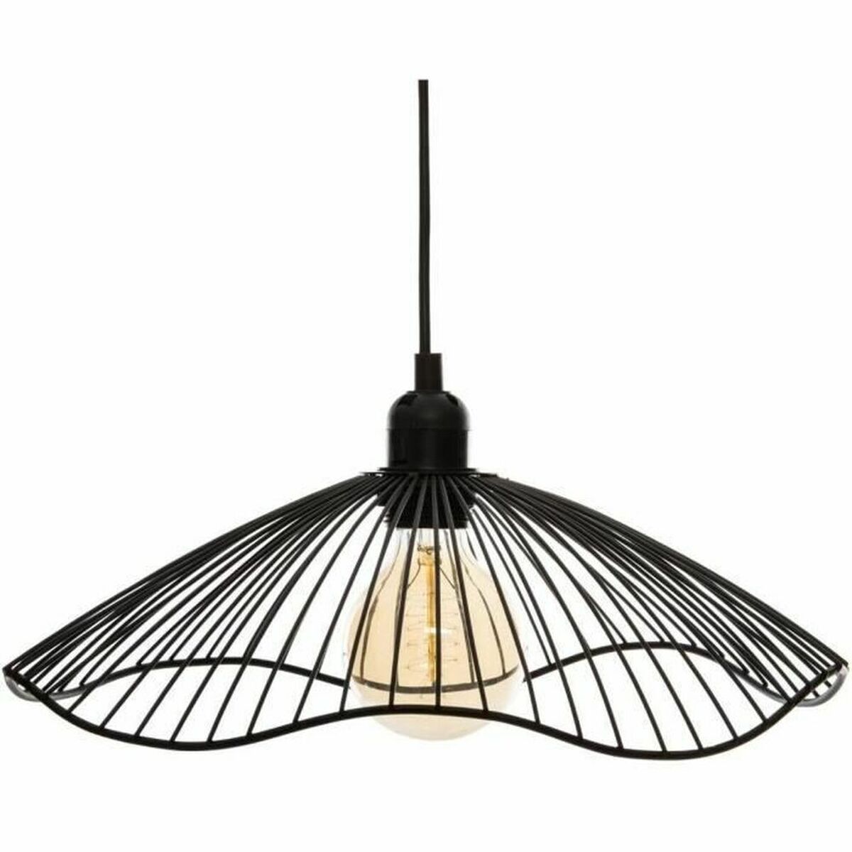 Candeeiro de teto Atmosphera Cháteau 40W Preto Metal (Ø 34 x 15,5 cm)