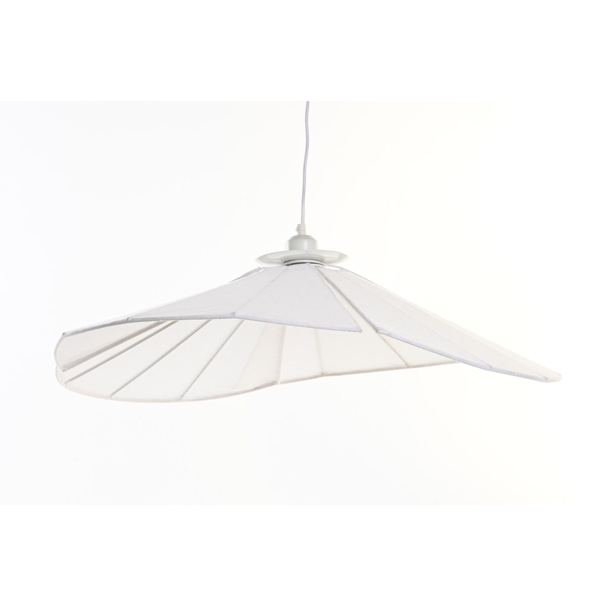 Candeeiro de teto DKD Home Decor Metal Linho Branco 50 W (68 x 68 x 21 cm)