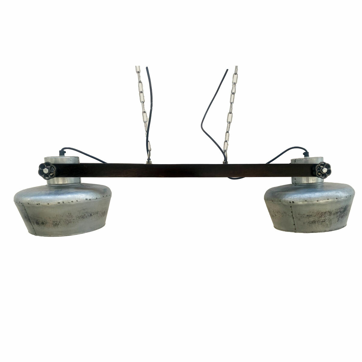 Candeeiro de teto DKD Home Decor Ferro Madeira de mangueira 50 W (104 x 25 x 28 cm)