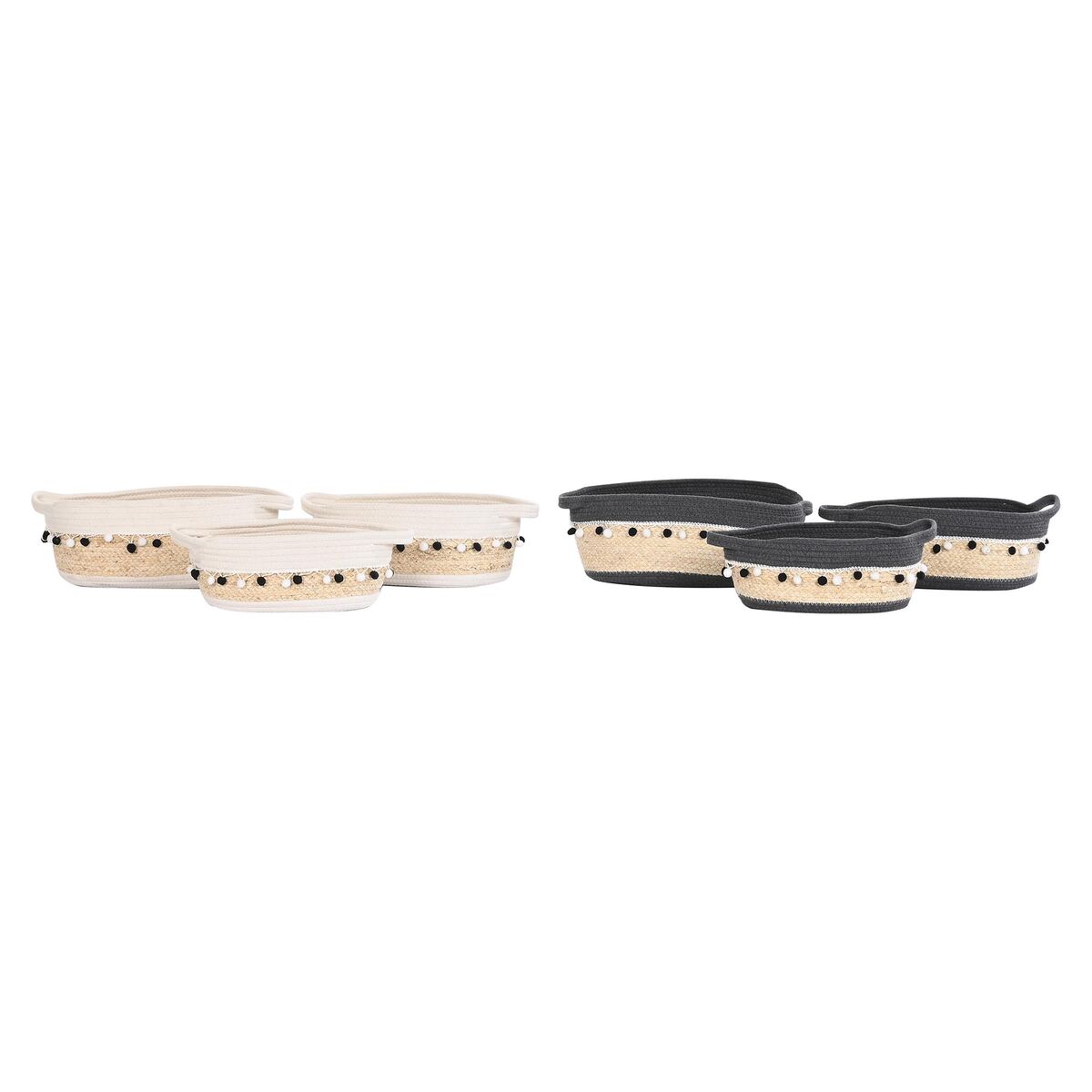 Conjunto de Cestas DKD Home Decor Boho 36 x 26 x 15 cm 45 x 25 x 16 cm