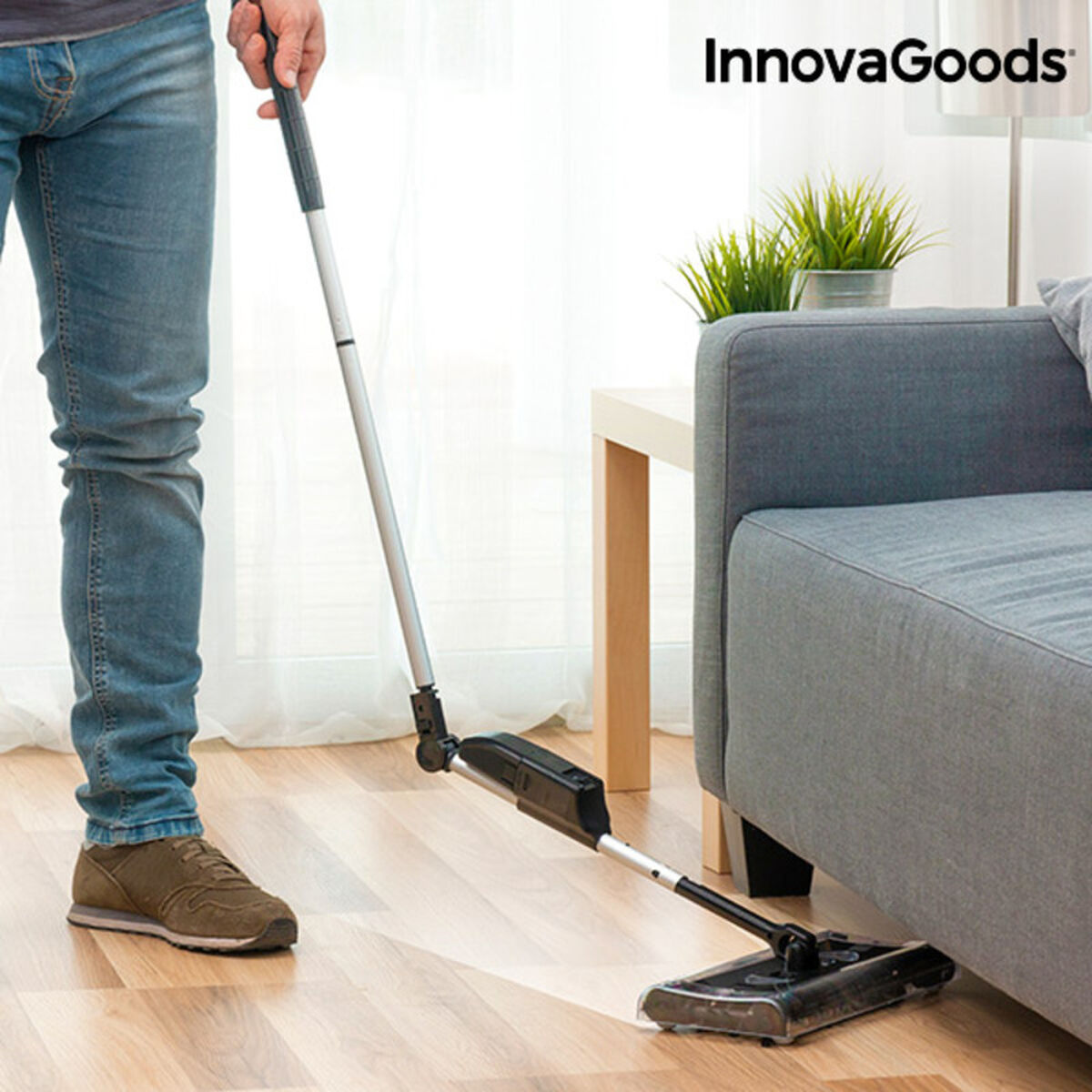Escova Elétrica Retangular InnovaGoods 7,2 V 700 mAh Preto Cinzento