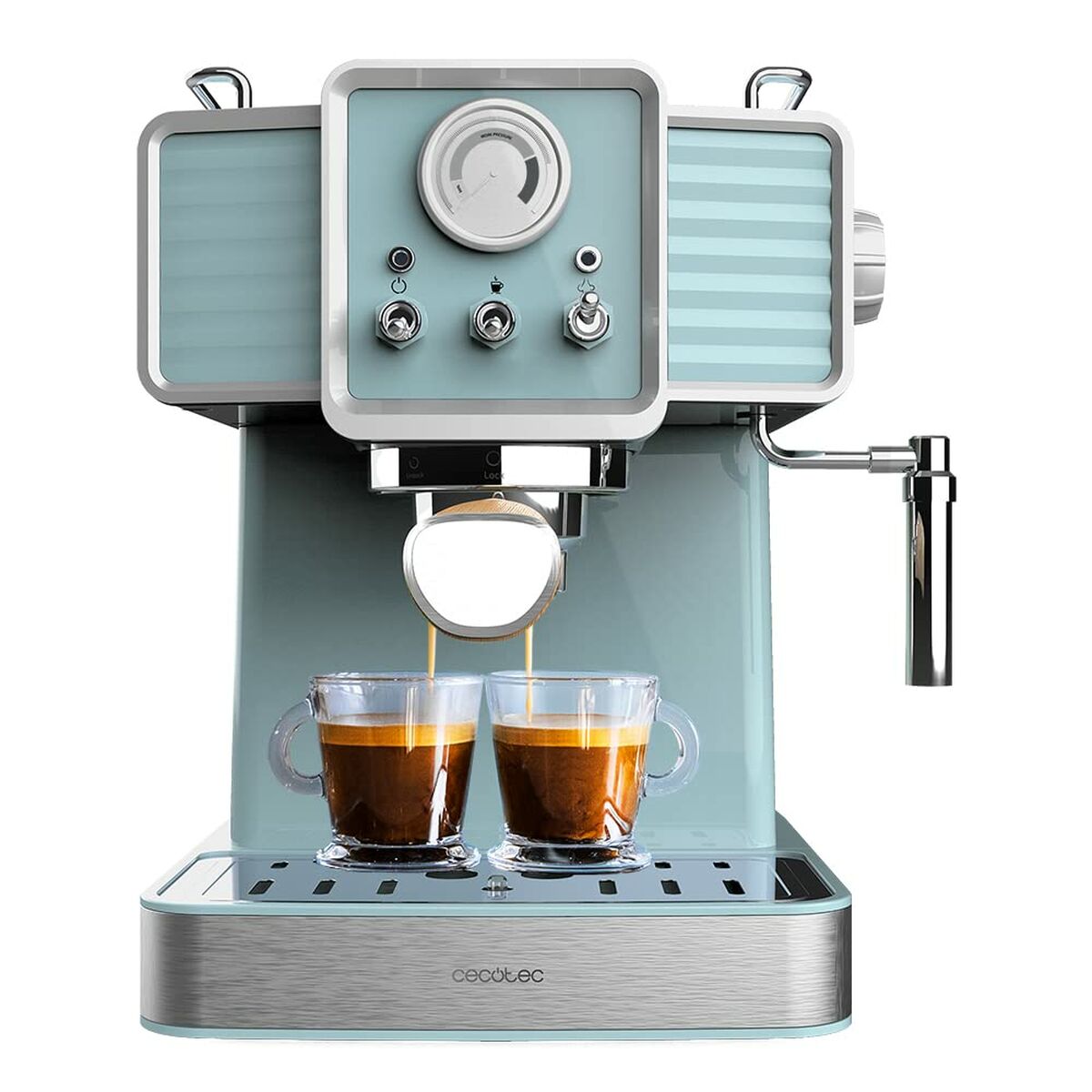 Cafeteira Italiana Cecotec Power Espresso 20 Light Blue Aço inoxidável 1,5 L