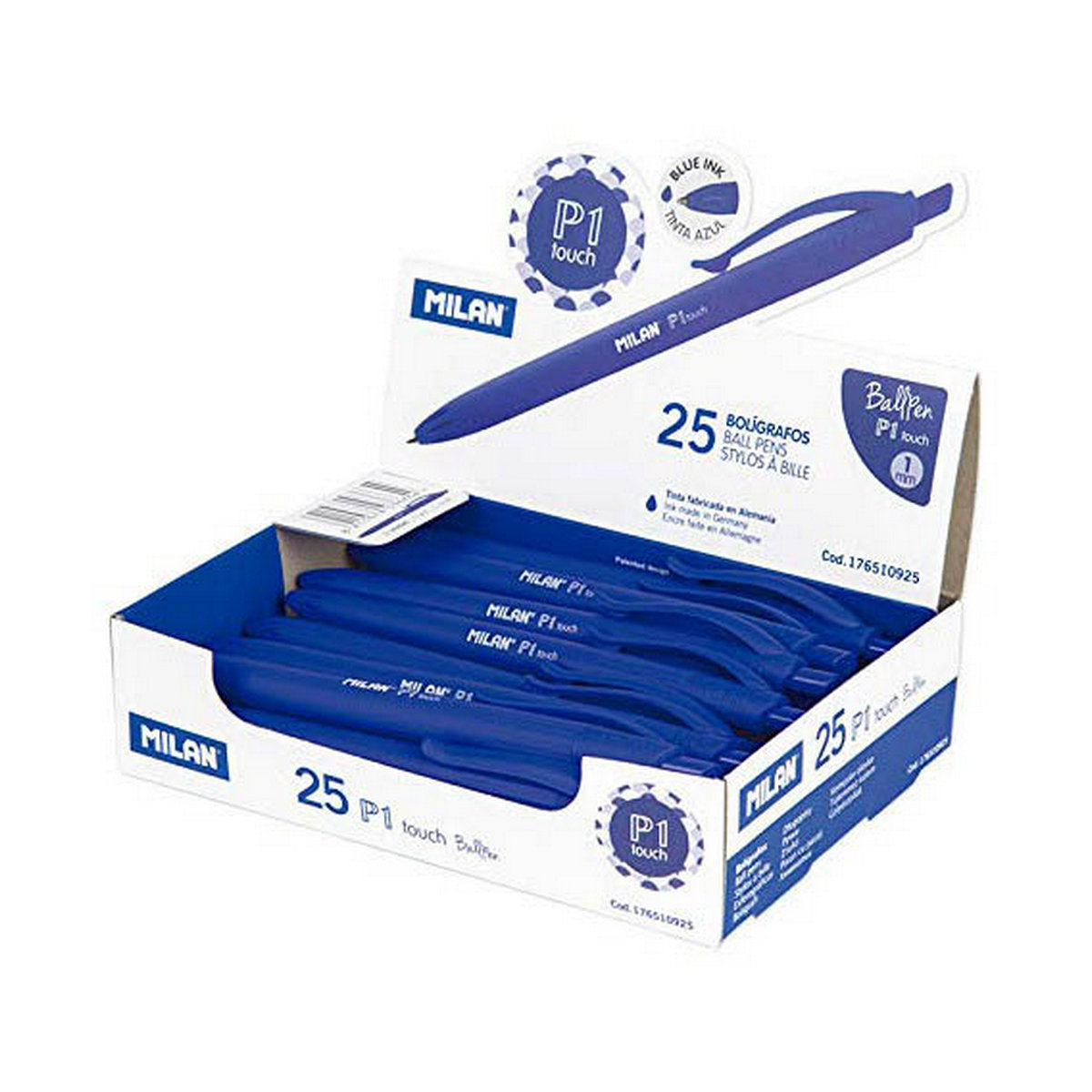 Caneta Milan Azul 25 Unidades