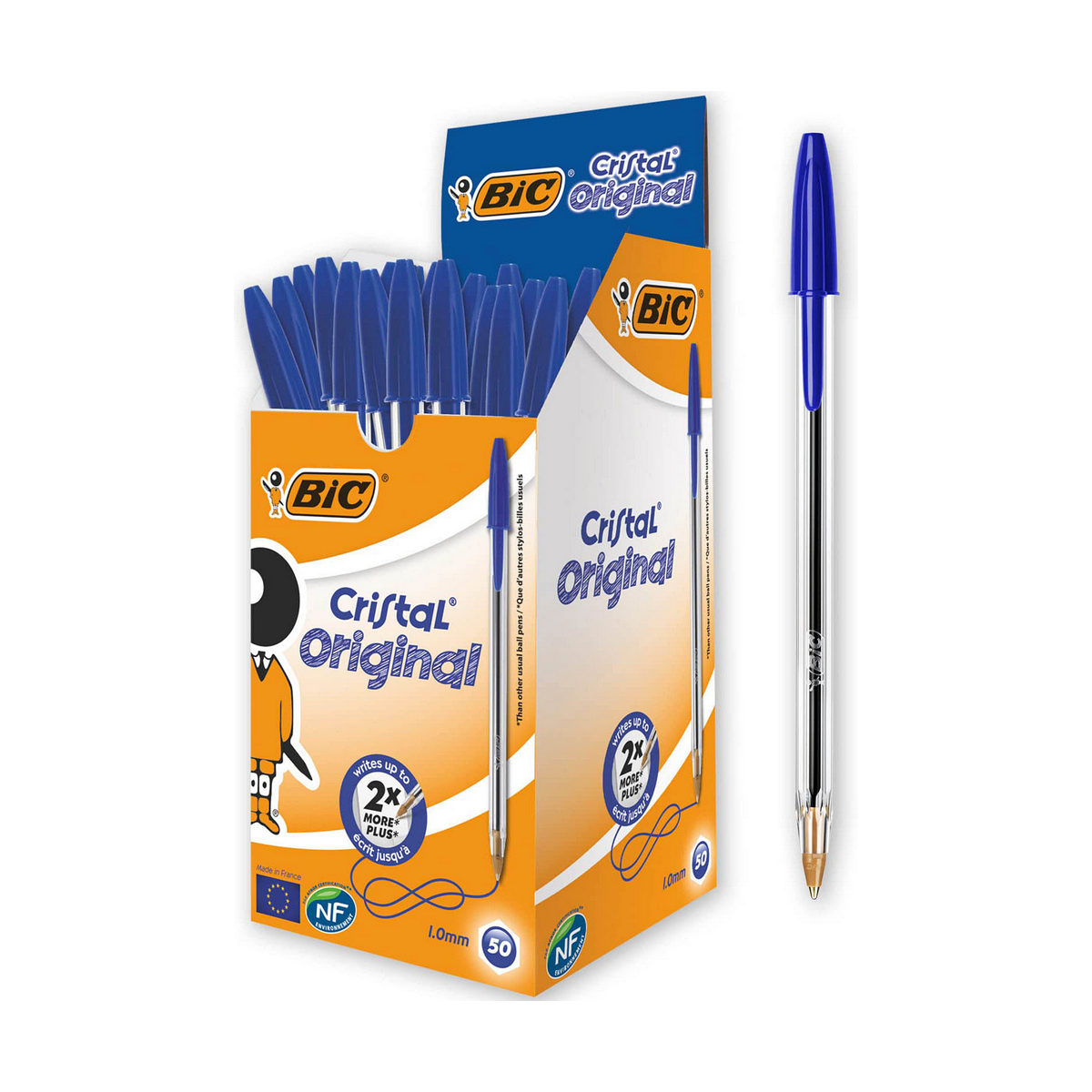 Caneta Bic Cristal 50 Unidades Azul
