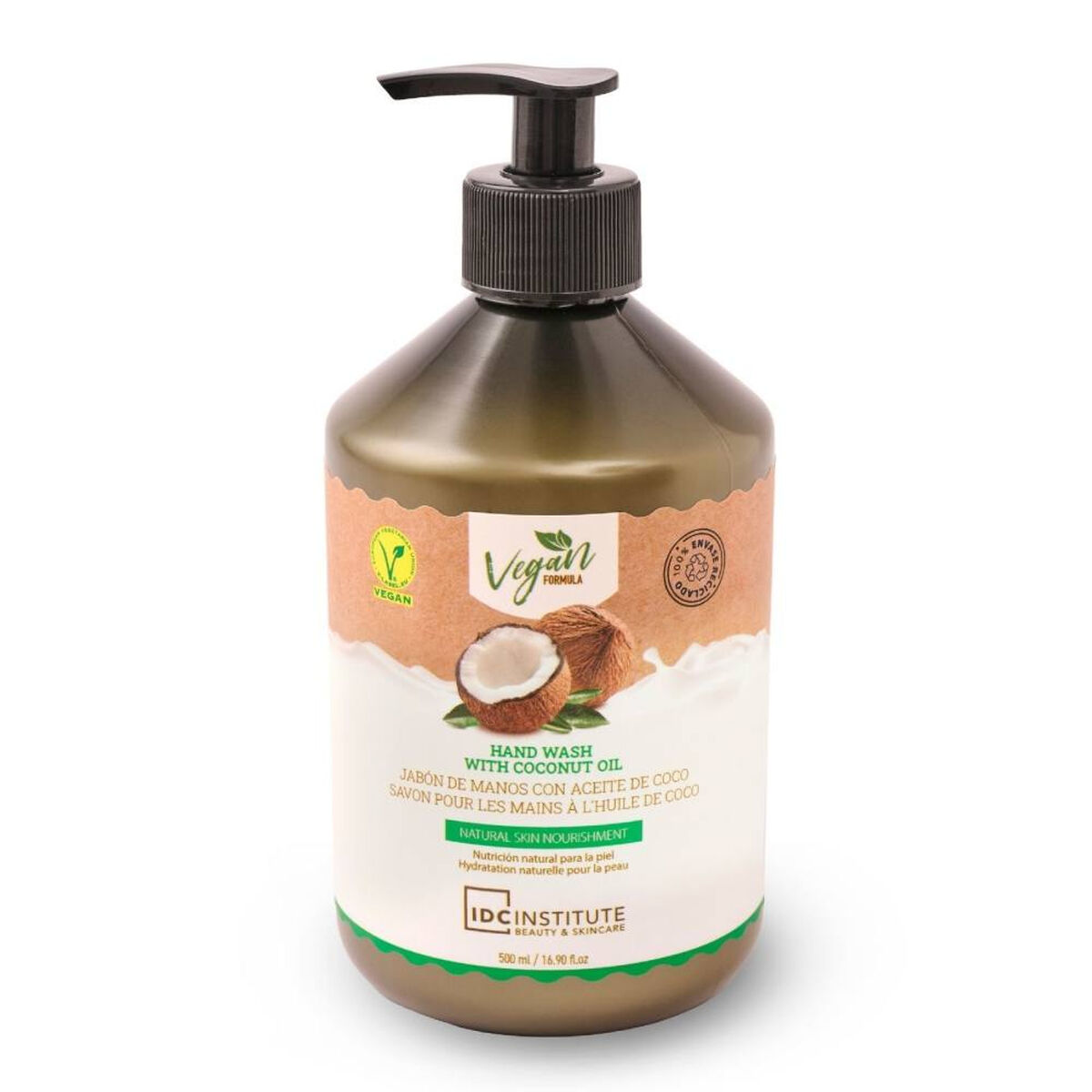 Sabonete de Mãos Líquido com Doseador IDC Institute Óleo de coco (500 ml)