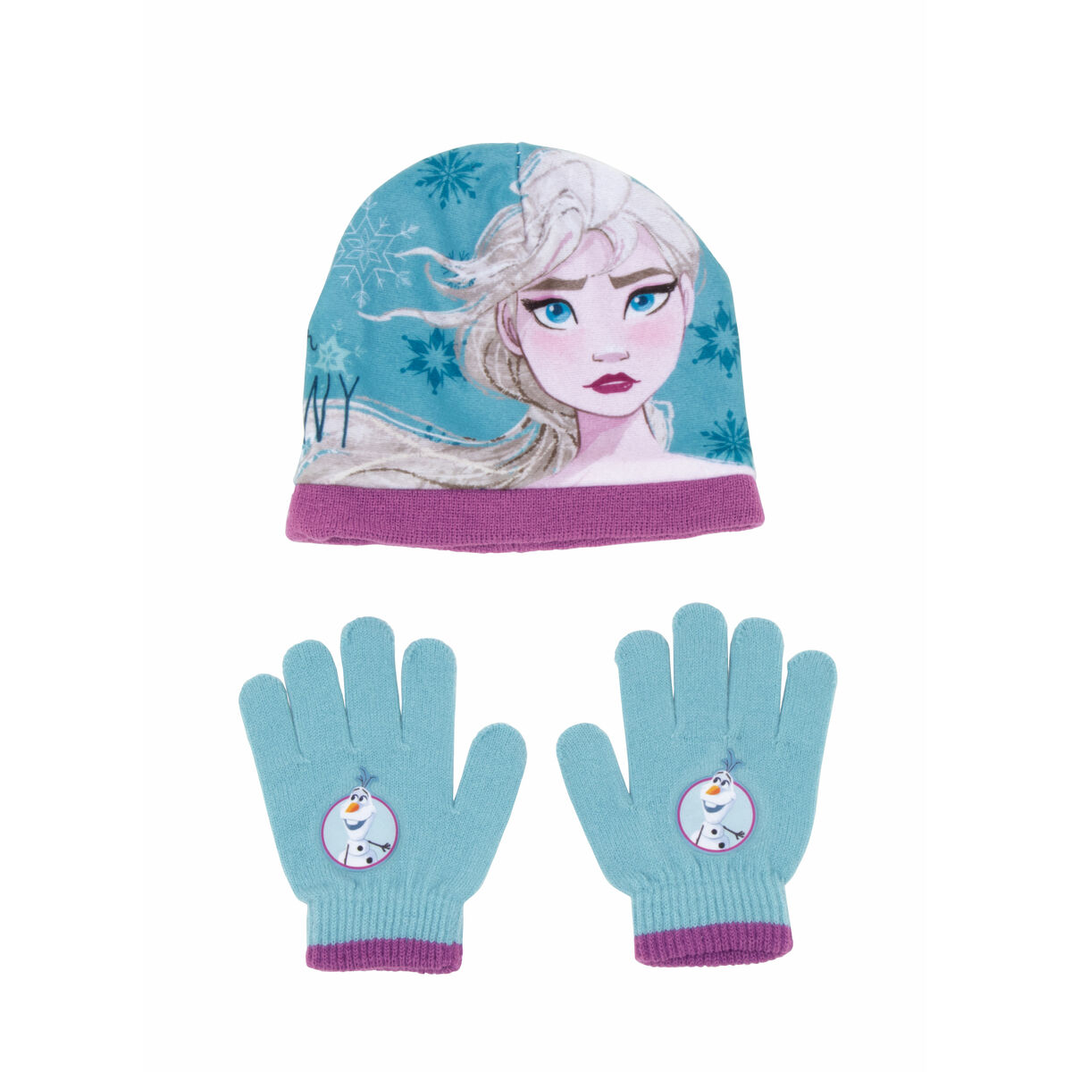 Gorro e Luvas Frozen Memories Azul