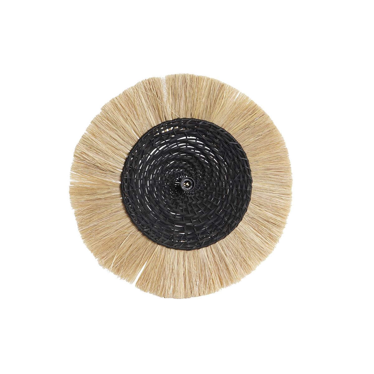 Luminária de parede DKD Home Decor Natural Preto Colonial Ferro 220 V 25 W Jute (42 x 9 x 42 cm)