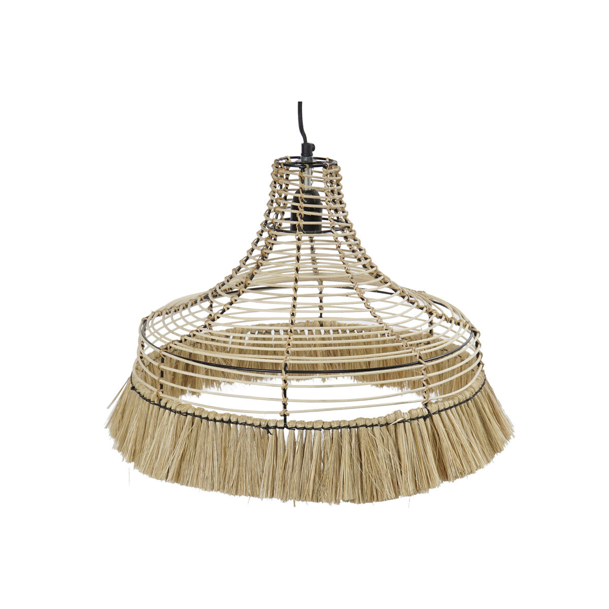 Candeeiro de teto DKD Home Decor Natural Metal 40 W Jute (45 x 45 x 36 cm)