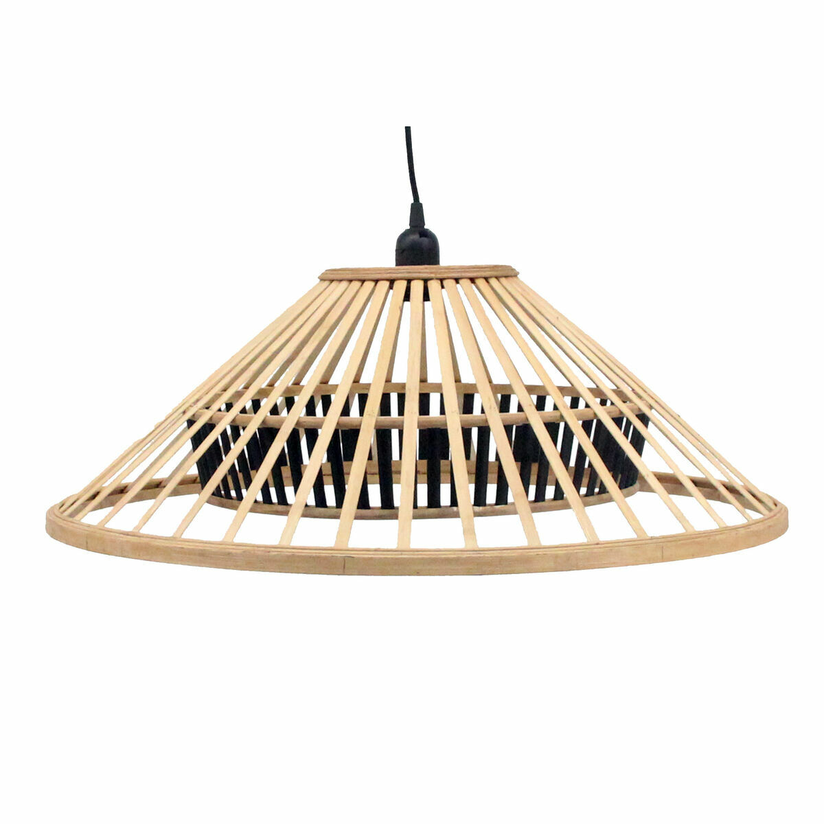 Candeeiro de teto DKD Home Decor Castanho Bambu 50 W (60 x 60 x 21 cm)
