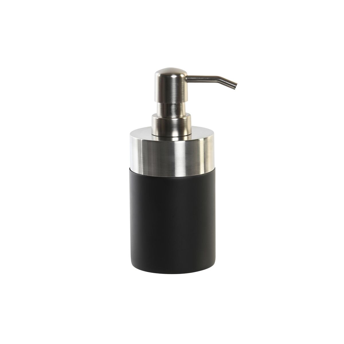 Dispensador de Sabão DKD Home Decor Prateado Preto Aço inoxidável Resina 7 x 7 x 17 cm