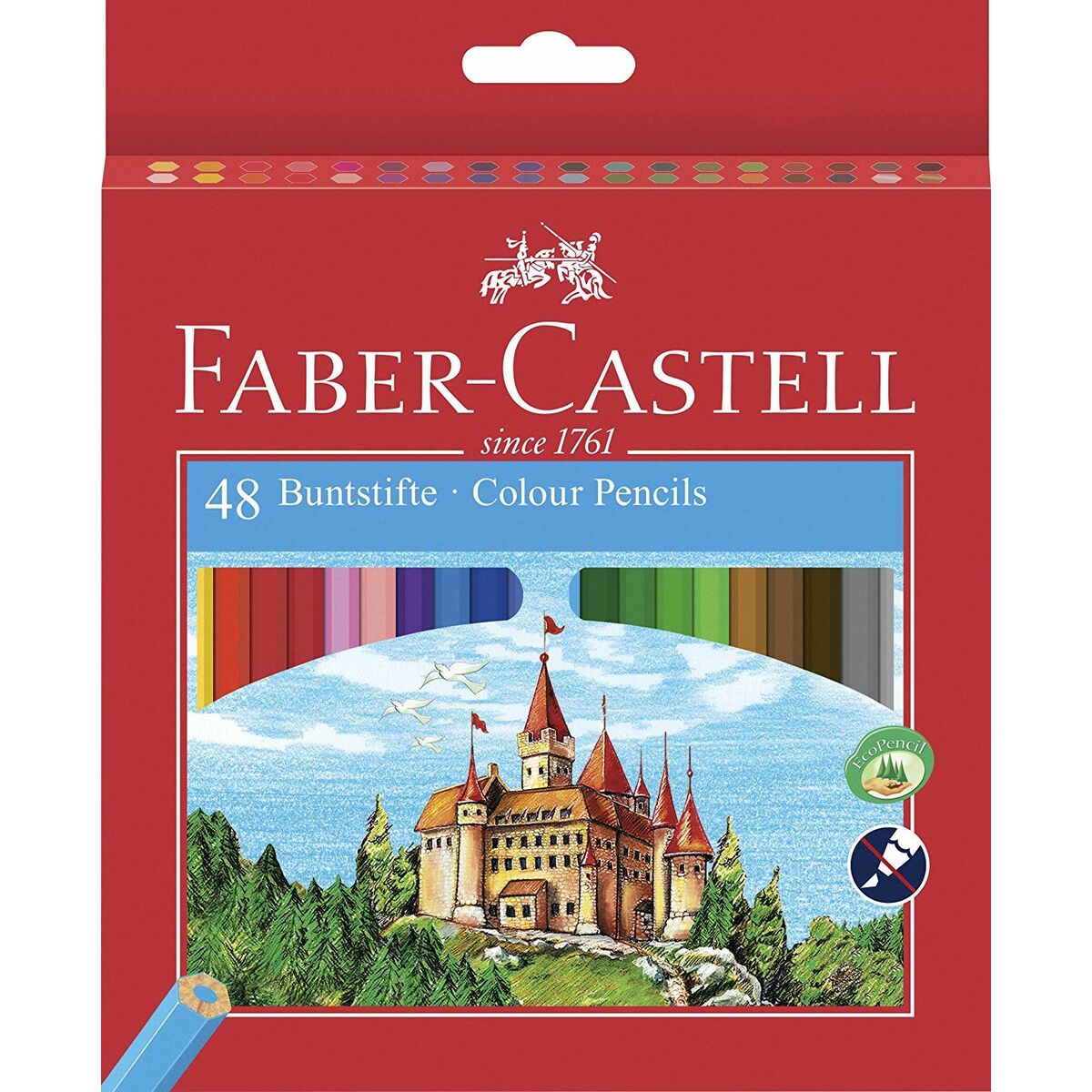 Lápis de cores Faber-Castell Castle Multicolor 48 Peças