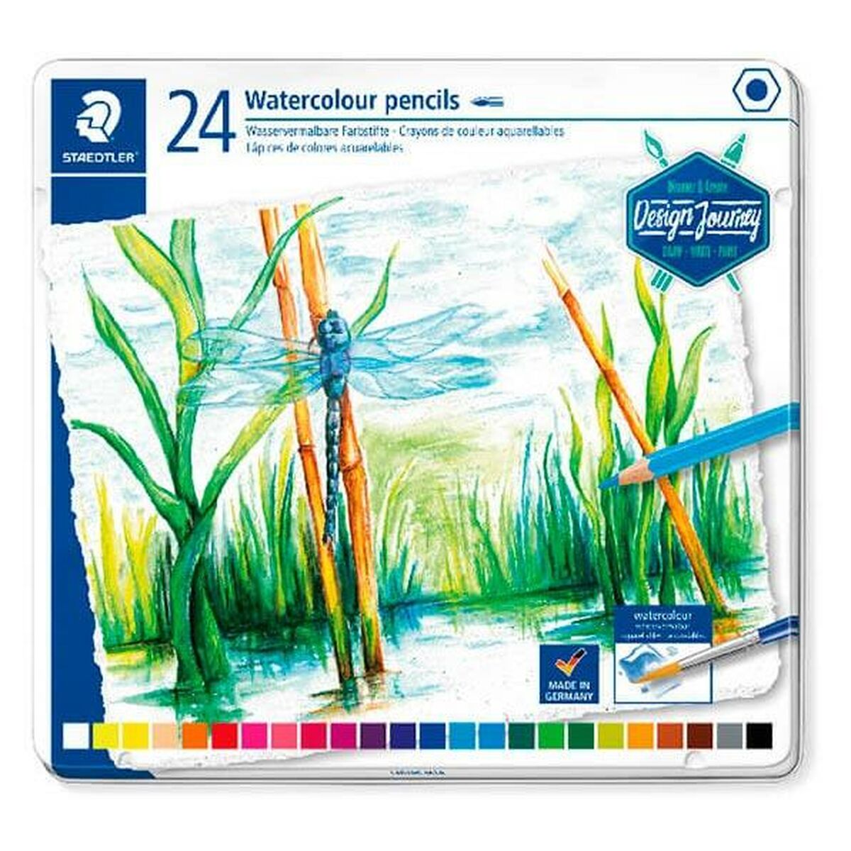 Lápiz de Cor Aquarela Staedtler Design Journey 24 Peças Multicolor