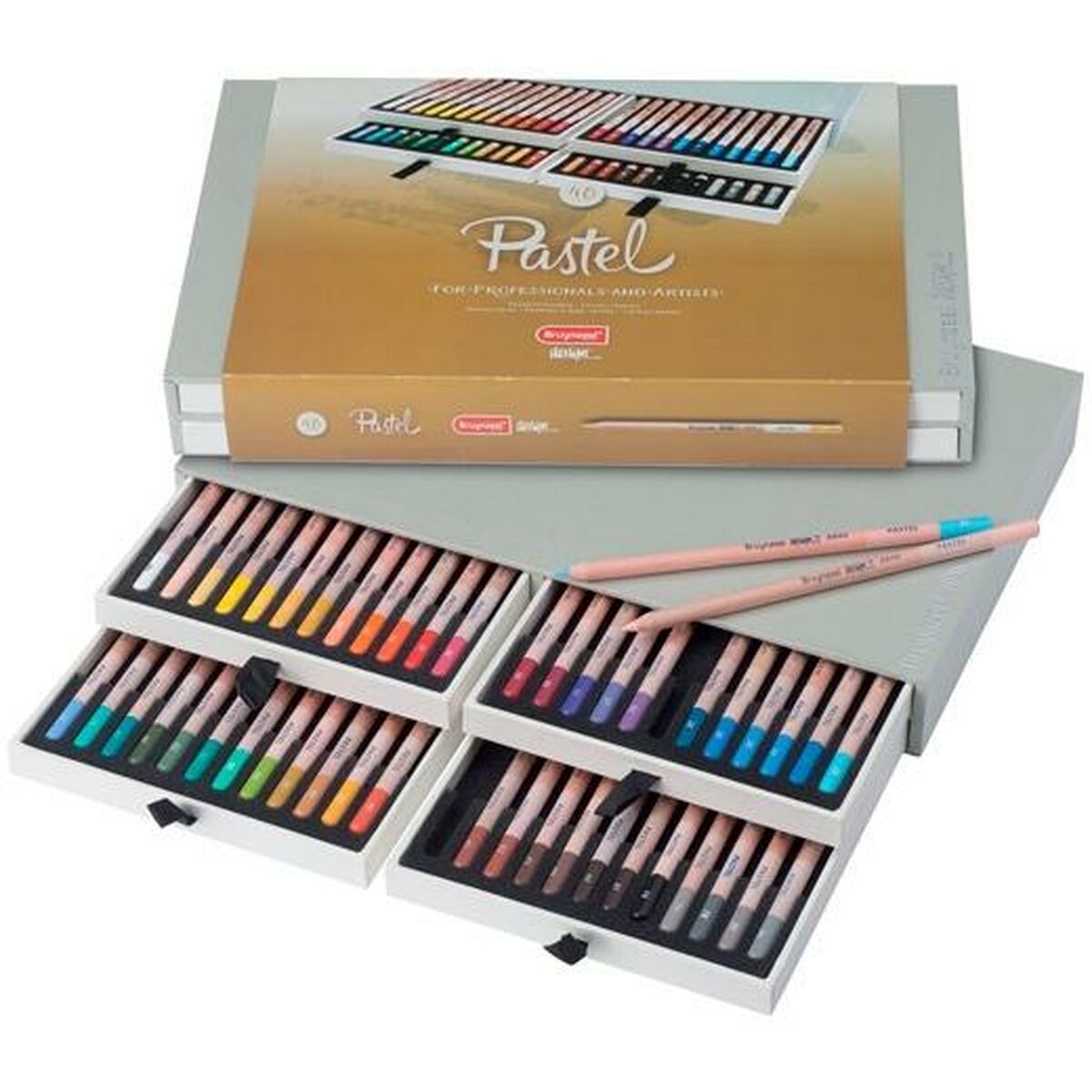 Lápis pastel Bruynzeel Design 48 Peças Estojo Multicolor