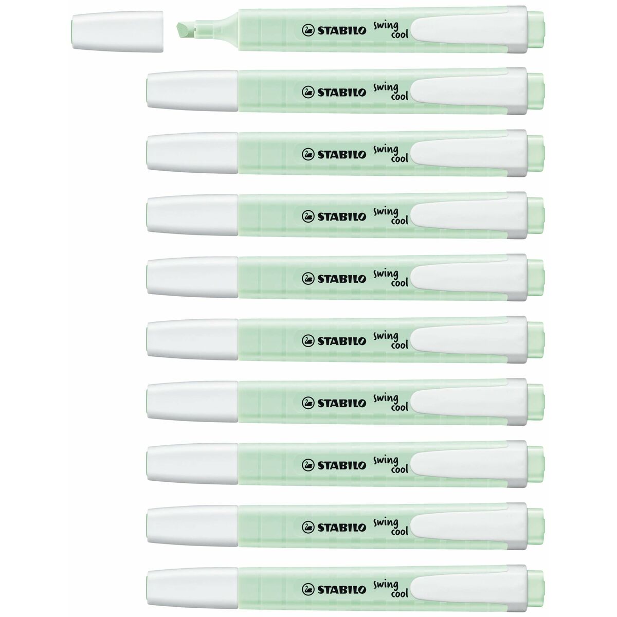 Marcador Fluorescente Stabilo Swing Cool Menta 10 Peças