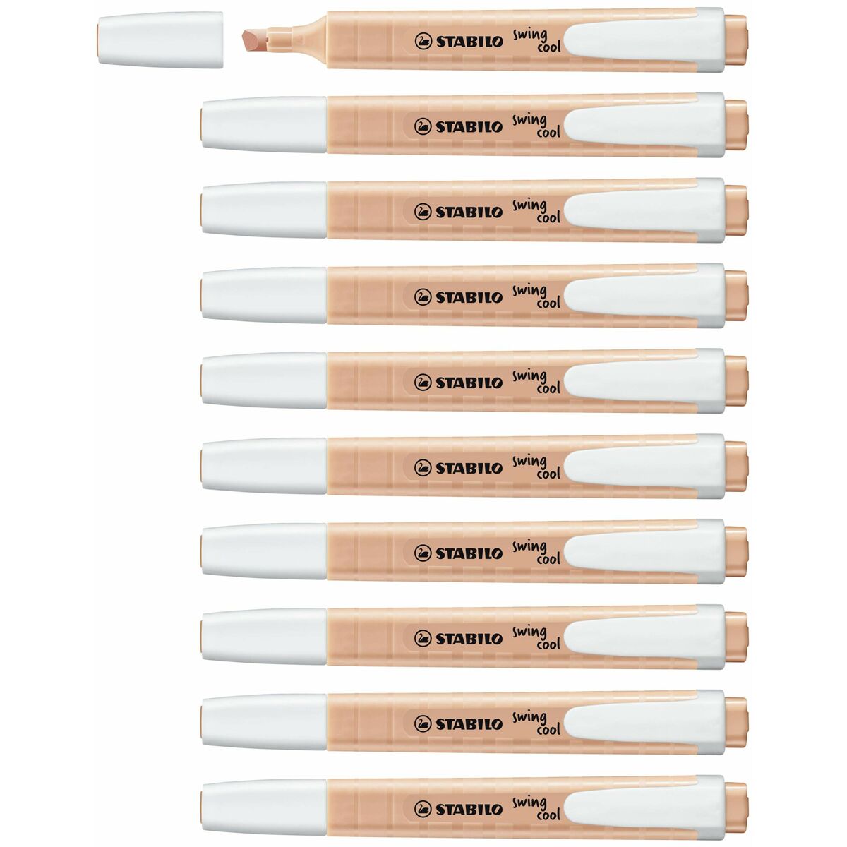 Marcador Fluorescente Stabilo Swing Cool Pêssego 10 Peças