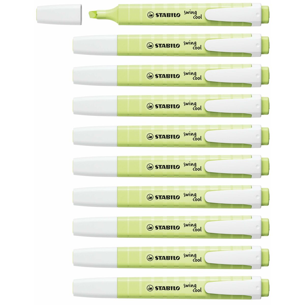 Marcador Fluorescente Stabilo Swing Cool Verde limão 10 Peças