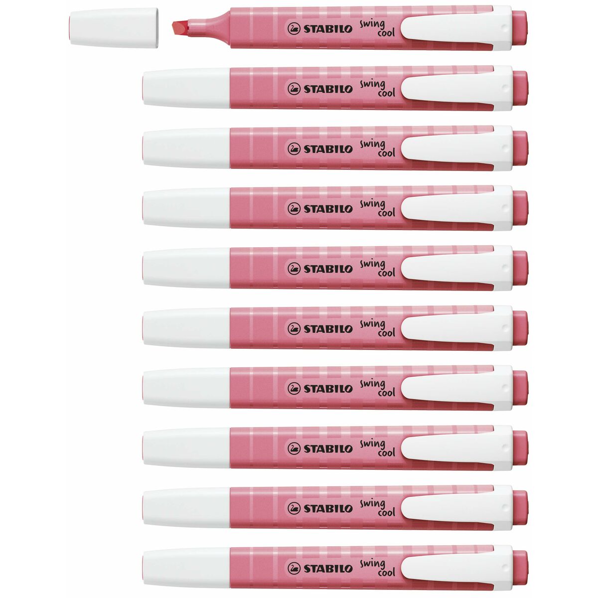 Marcador Fluorescente Stabilo Swing Cool Cor de Rosa 10 Peças (1 Unidade)