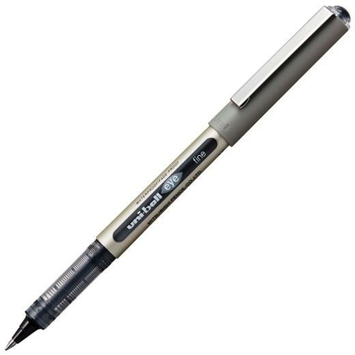 Esferográfica de tinta líquida Uni-Ball Rollerball Eye Fine UB-157 Preto 0,7 mm (12 Peças)