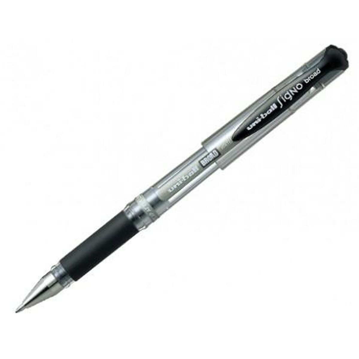 Esferográfica de tinta líquida Uni-Ball Signo Broad UM-153 W Preto 0,6 mm (12 Peças)