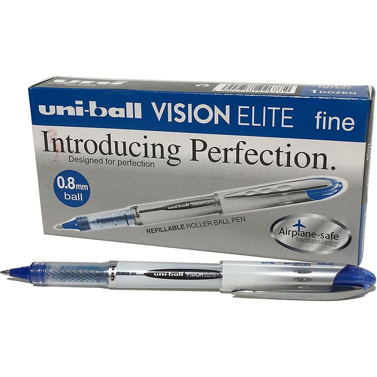 Esferográfica de tinta líquida Uni-Ball Vision Elite UB-200 Azul escuro 0,6 mm (12 Peças)